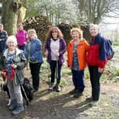 Marilyn Edwards (front) with some of the participants who took part in the 2019 Spring Walking Festival.