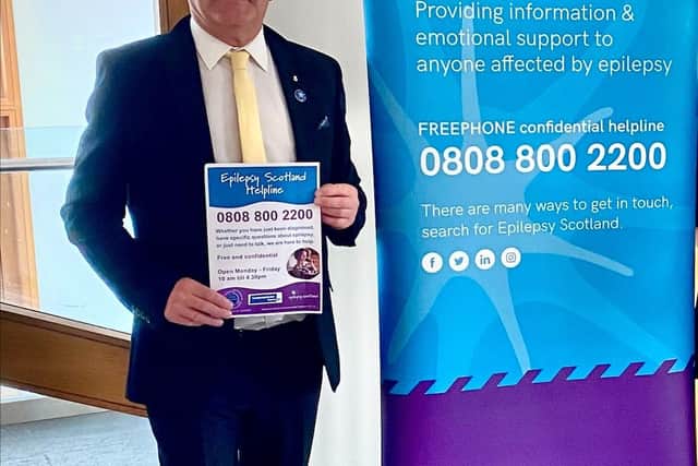David Torrance MSP is calling on those with epilepsy to speak up about their mental health (Pic: Submitted)