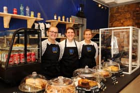 The owners of the newly -opened Roots and Seeds cafe bistro  - Corrie Robertson and Diana Marques , with Diana's mum Luisa. Pic: Fife Photo Agency.