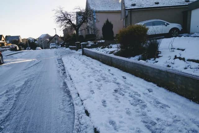Woodlands Road in Kirkcaldy recently hit badly with snow and ice