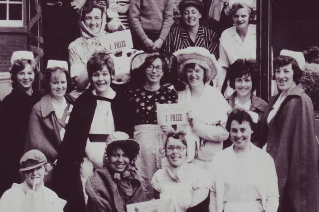 Forth Park midwives winning first prize in the Kirkcaldy Pageant float around 1970s.