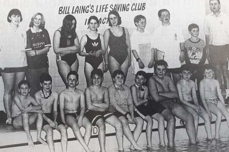In 1998 Bill Laing’s Life Saving Club celebrated its 20th anniversary. 
Held at Kirkcaldy’s Balwearie High School, Bill started the club in March 1978 with ten members and in the first two decades had taught life-saving lessons in the pool to nearly 350 local youngsters aged between 10-16. 
To mark the anniversary club members put on a life-saving display in the pool which was followed by a ceremony where trophies and awards were given out.