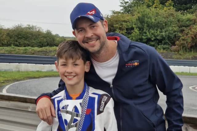 Kirkcaldy karting star Jacob Jack with his dad Joshua