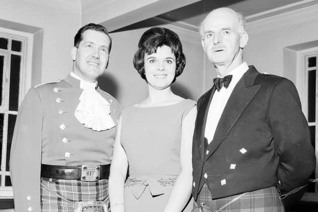 Jimmy Shand at Leith Town Hall  with Scottish stars Kenneth McKellar and Elizabeth Robson in 1959