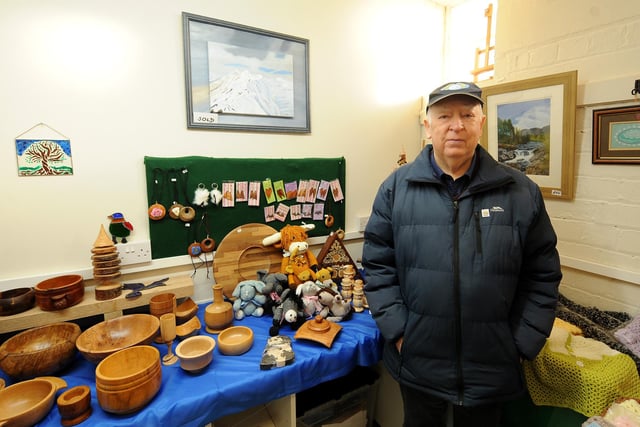 Dave Stewart, of Kirkcaldy Men's Shed at the festive event on Saturday.
