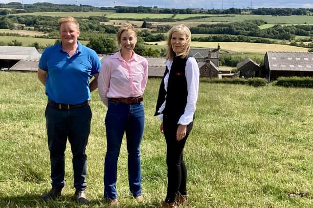 Craig and Katreen Malone with Rona Jordon Agricultural Business Manager Virgin Money (Pic: Submitted)