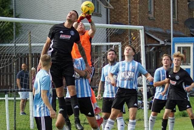 Burntisland Shipyard losing 5-1 at home to Lothian Thistle Hutchison Vale in the Scottish Cup's preliminary round (Pic: Burntisland Shipyard FC)