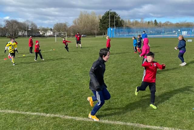 With smiles on their faces, young footballers have been enjoying the Glenrothes FC Easter camps