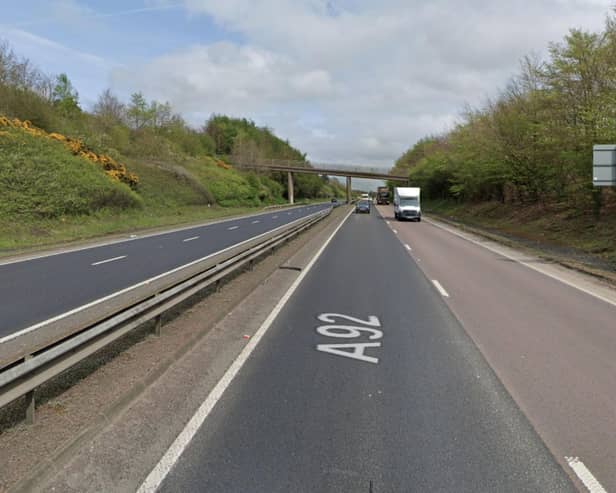 The work will impact on a stretch of the A92 for several weeks (Photo: Google Streetview)