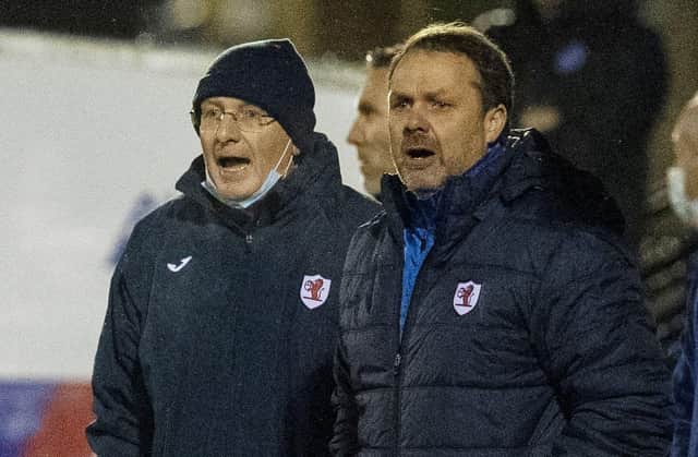 Raith Rovers manager John McGlynn and assistant Paul Smith (Pic: Ross MacDonald/SNS Group)
