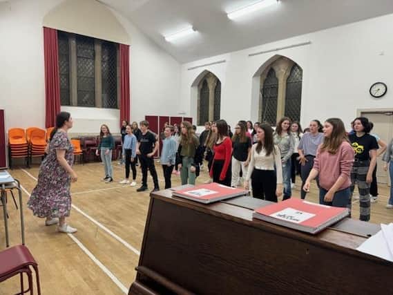 Members of Kirkcaldy Youth Music Theatre (KYMT) in rehearsals for their latest production Sister Act.  (Pic: submitted)