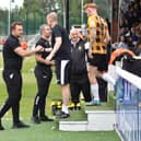 East Fife boss Stevie Crawford and his coaching staff were delighted to see the team get off to a winning start in the league with a good victory away at Elgin City. (Photo: Kenny Mackay)