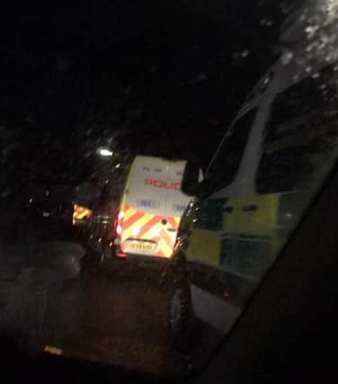 Police presence seen in Burntisland (Photo: Fife jammer locations).