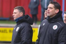 Robbie Raeside (right) gave his players a well earned rest last weekend (Pic by Scott Louden)