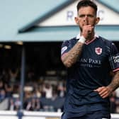 Raith Rovers' Dylan Easton celebrating after scoring to make it 1-1 during their Viaplay Cup group-stage match at home to Dunfermline Athletic on Saturday (Pic: Craig Williamson/SNS Group)