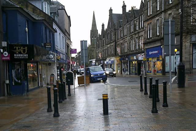 The new bollards in place at the start of the pedestrianised zone (Pic: Fife Council)