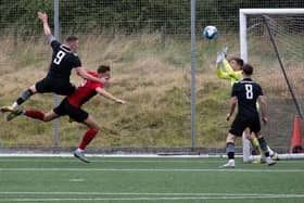 Jack Wilson scores Kirkcaldy & Dysart goal at Rosyth (Pics by Julie Russell)