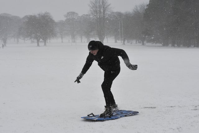 When it snows ... go sledging.This picture was taken in a very snowy Beveridge Park Kirkcaldy