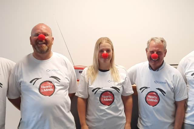 A ten strong team from Kirkcaldy firm Carnegie Financial Services are in training to be red nose ready for their first event when they will be Walking for Smiles  around the 13 miles/21km of Loch Leven and they will be wearing their red noses and t-shirts with pride as they set off on Saturday, September 4.