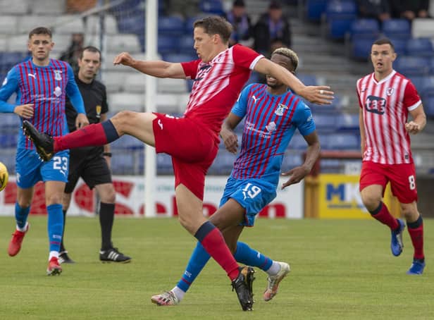 Christophe Berra in commanding form against Inverness Caledonian Thistle (picture by Trevor Martin)