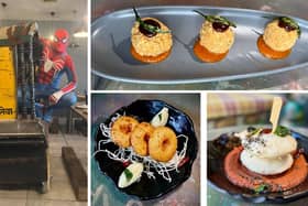 Dunfermline's very own Spider-Man was among guest at the launch of Dhoom's new taster menu (Pics: Submitted)