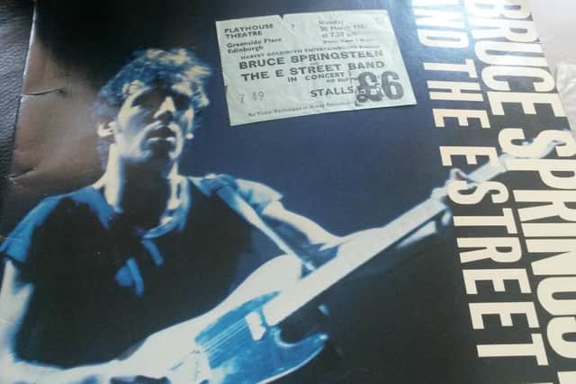 Ticket stub and programme Bruce Springsteen's 1981 Playhouse gigs.