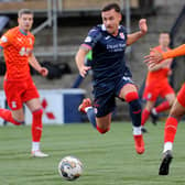 Goal-scorer Lewis Vaughan going past Remi Savage during Raith Rovers' 3-2 loss at home at Kirkcaldy's Stark's Park on Saturday to Inverness Caledonian Thistle (Pic: Fife Photo Agency)