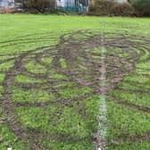 The appalling damage caused to the pitch in Kirkcaldy (Pic: Submitted)