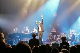 Nick Cave on stage at the Playhouse in Edinburgh