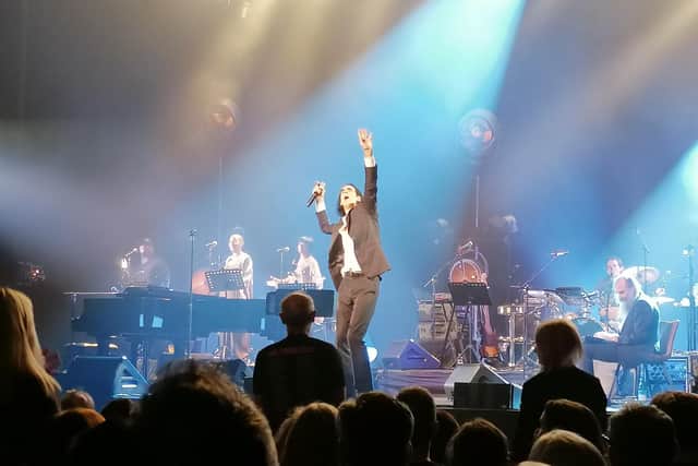 Nick Cave on stage at the Playhouse in Edinburgh