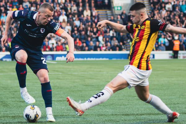 Raith captain Scott Brown shows his skills against Partick Thistle on Friday (Pic by Lindsey Dalziel Photography Ltd)