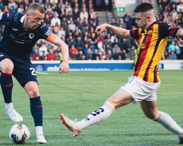 Raith captain Scott Brown shows his skills against Partick Thistle on Friday (Pic by Lindsey Dalziel Photography Ltd)