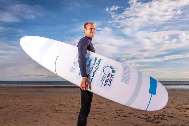 Scottish National Surfing Champion Mark Boyd took to a Fife beach to reveal the UK’s hidden renewable energy powerhouse.