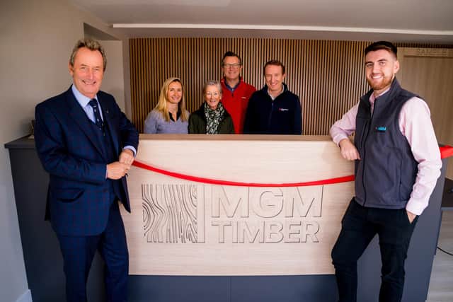 From left: Non-Executive Director Neil Donaldson, Chief Finance Officer Alyson Donaldson, Val Donaldson, Executive Chairman Michael Donaldson, CEO Andrew Donaldson and Branch Manager Aaron Cooper