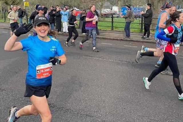 Vikki Laing competed in her first half marathon in Cambridge