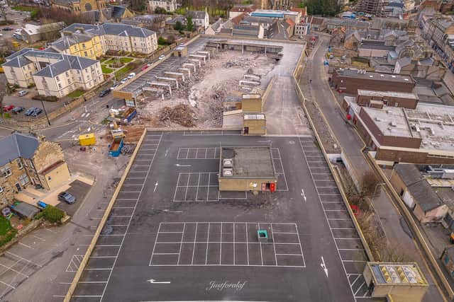 Looking across the site of the former Postings - at the top the shell of the old Tesco store (Pic: Andy Lafferty)