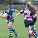 Rebekah Smith powers up the park for the Howe Harlequins. Pictures by Cordelia Manson
