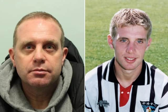 Andrew Hawkins, 45, once played for Dunfermline. Pictures: City of London Police/ The Scottish Sun