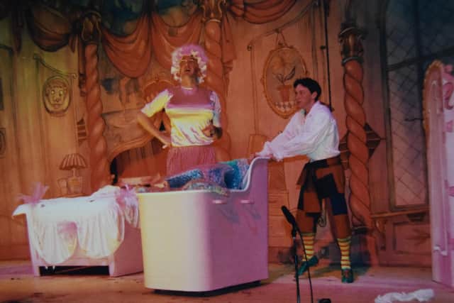 James McAvoy playing Bobby Buckfast in panto at the Adam Smith Theatre, Kirkcaldy
