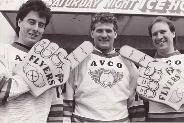 From left Steve Moria, Fred Perlini and Al Sims (Pic: Bill Dickman/Fife Free Press)