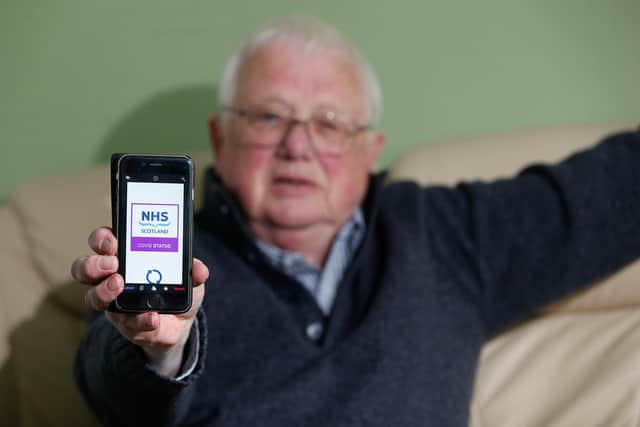 Malcolm Walker of Kirkcaldy who had issues with the Covid Passport app which left him and his wife unable to depart on a cruise that they had booked to voyage from Southampton on Easter Monday, 2022. Pic: Scott Louden.