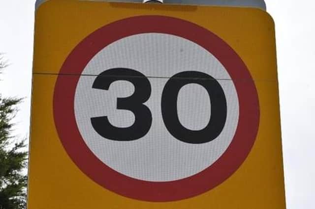 Speed cut on local road