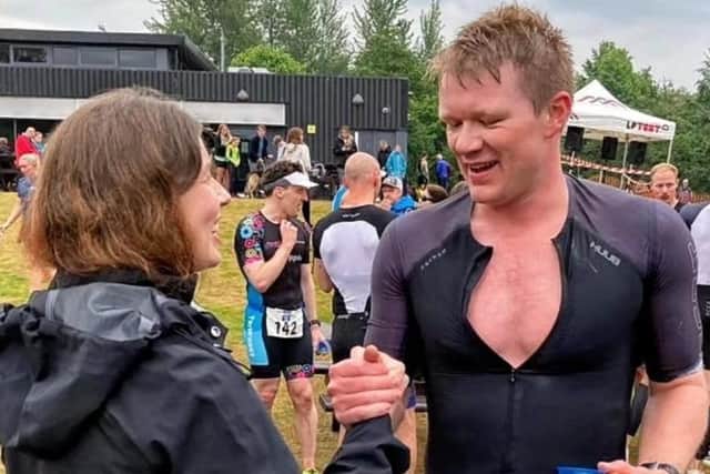 Colin McMorrin after competing at Scottish Triathlon Championships