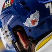 Fife Flyers sported poppies on their helmets at last weekend's games (Pic: Derek Young)