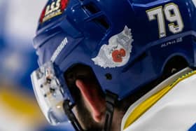 Fife Flyers sported poppies on their helmets at last weekend's games (Pic: Derek Young)