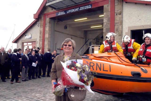 Edith Clark opened the newly refurbished lifeboat station in Anstruther in 2009.