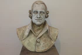 Adam Smith bust which sits in the Kirkcaldy theatre named after him