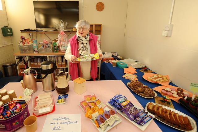 Glenda Smith was on the cake and coffee stall at the Kirkcaldy Men's Shed Christmas craft fayre in the organisation's Ravenscraig Park home.
