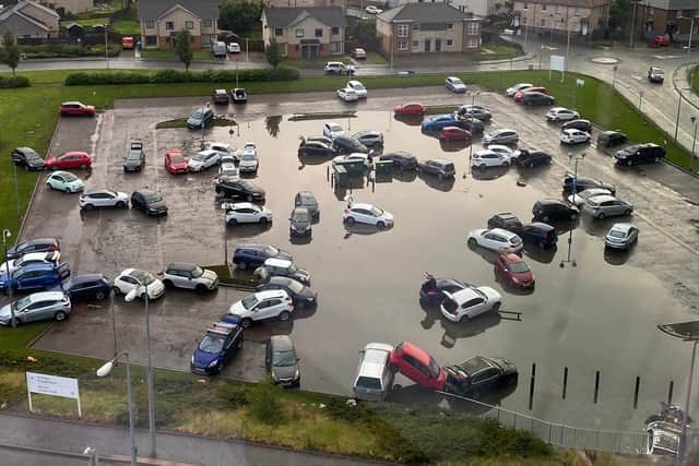 A number of areas, such as the Victoria Hospital car park, have faced severe floods in recent months.