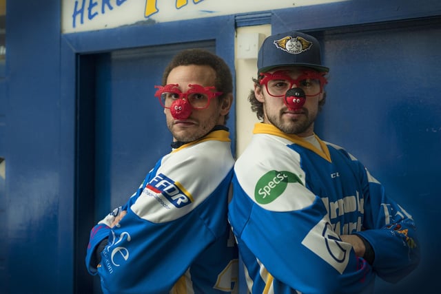 A rewind back to Red Nose Day 2019 and Fife Flyers players donned red noses.